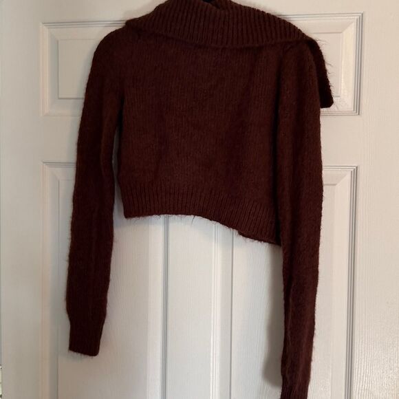 Pistola Alpaca Wool Lenore Collared Crop Cardigan, Size S - Picture 7 of 8